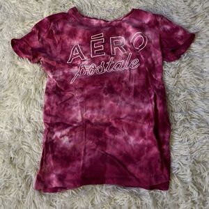 Aeropostale Burgundy Tie-Dye Tee